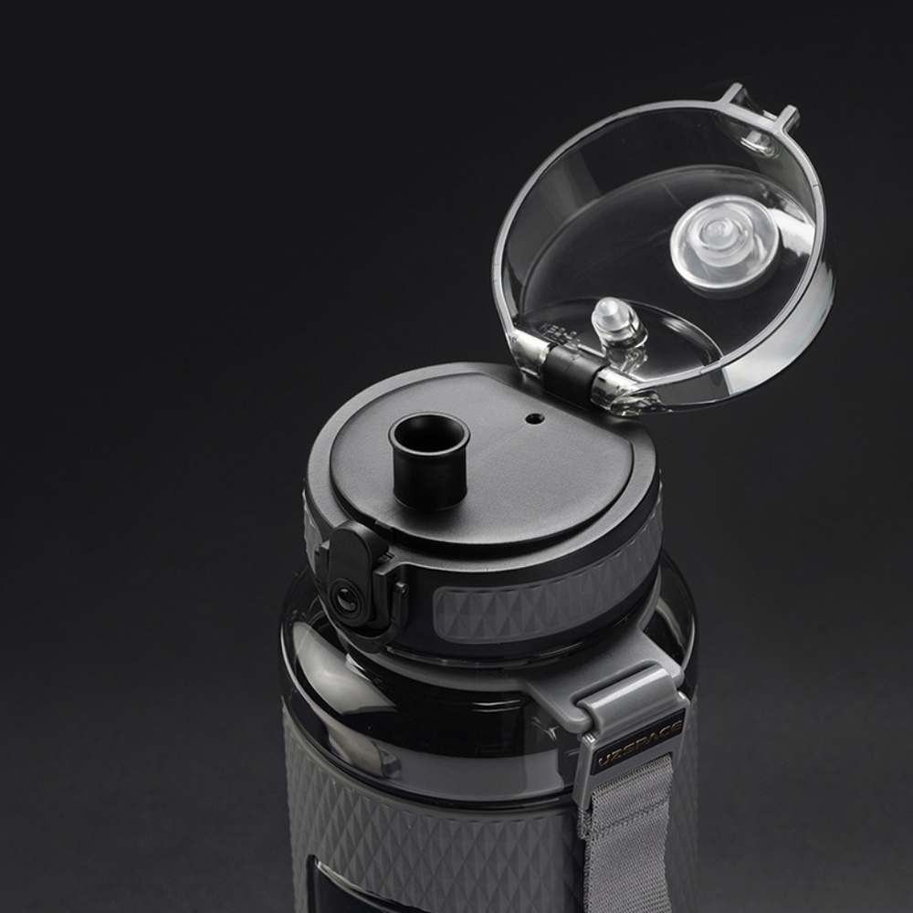Chic Black Water Bottle with Flip Lid